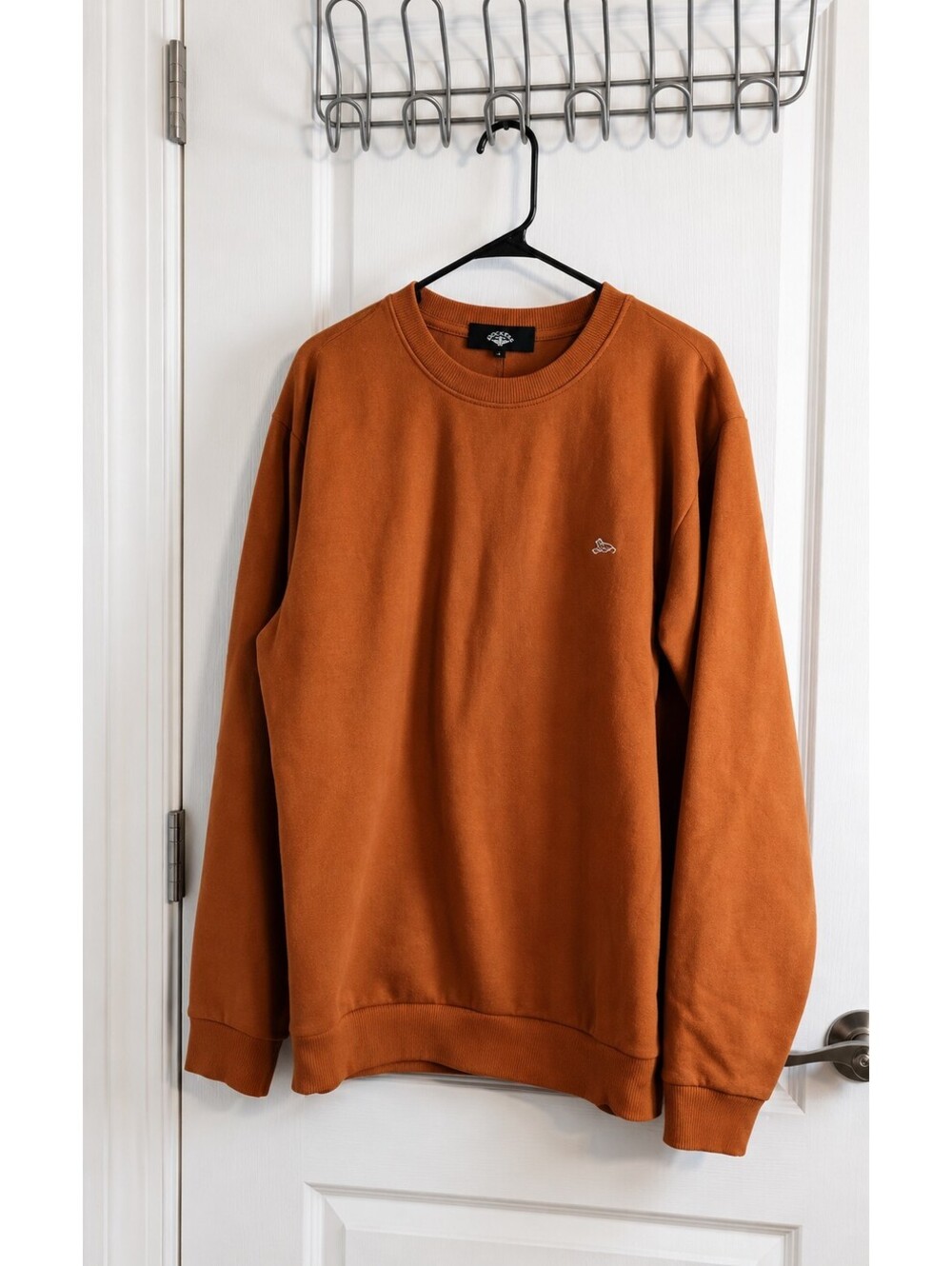 CLSC Men's Large Rust Brown Crewneck Sweatshirt Minimalist Logo Pullover